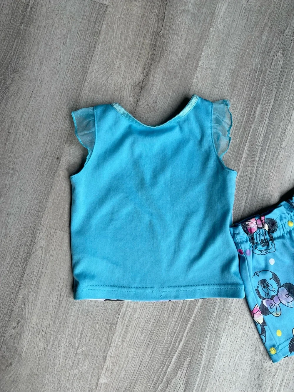 Disney Girls Minnie Mouse Blue & White Pajama Set